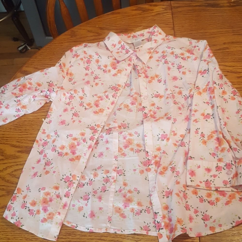 Flower button up shirt